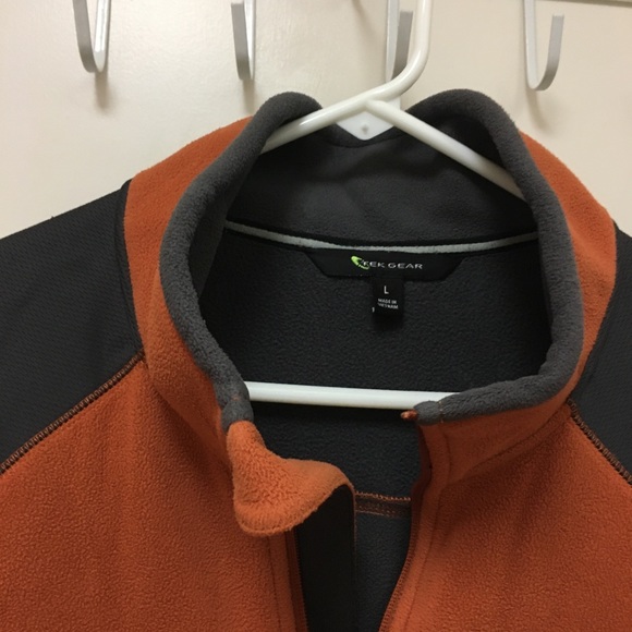 Ten Gear Zip up Sweater Jacket Fleece L orange - Picture 4 of 8